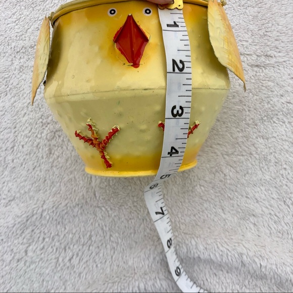 Funky Chicken Easter Basket W/Handle Metal - Picture 3 of 9